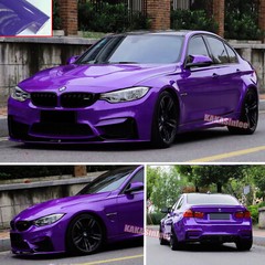 80FT Solid PUR Gloss Chrome Metal Full Car Truck Vinyl Wrap Sticker Air Free US