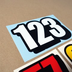 Custom Race Number Vinyl Sticker Racing Graphics Decal Car Motorcycle Dirt Bike