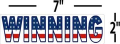 WINNING USA FLAG Decal – 7″ x 2″