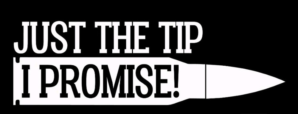 Just The Tip I Promise Vinyl Decal Choose Size and Color