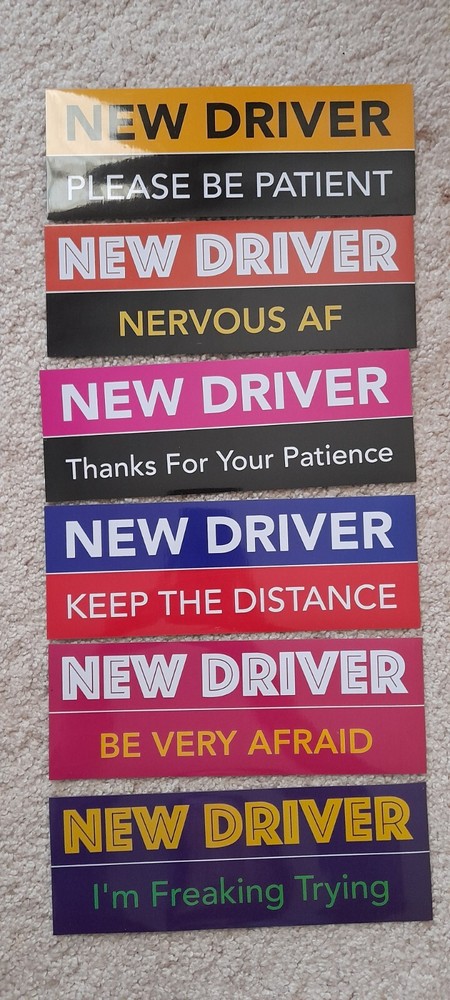 6 Pcs New Driver Magnet for Car – Please Be Patient, Diff.colors. Free Shipping