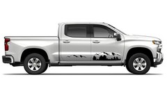 Door mountain graphics stickers decal compatible with Chevrolet Silverado