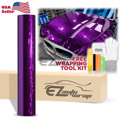 24K Chopped Forged Carbon Fiber Gloss Royal Purple Vinyl Wrap Sticker Decal Film
