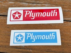 1964-94 Plymouth Vinyl Decal Many Sizes & Colors Buy 2 Get 1 FREE + FREE Ship
