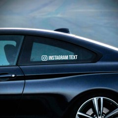 CUSTOM INSTAGRAM USERNAME Decal Vinyl Sticker | Car Bumper Window | Social Media