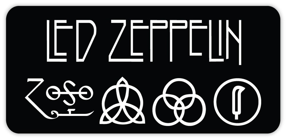 Led Zeppelin black sticker decal 6″ x 3″