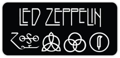 Led Zeppelin black sticker decal 6″ x 3″