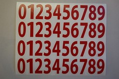0-9 Numbers Vinyl Sticker Decals SET OF 40 Pick Color & Size 1/2″ – 12 ” (V446)