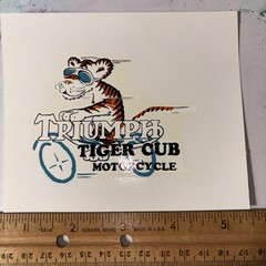Tiger Club Cartoon T20 Number Plate Vinyl Type Transfer 5”