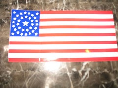 Wholesale Lot of 6 USA 34 Star Circular Historical Decal Bumper Sticker