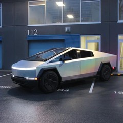 Cybertruck DIY PPF Paint Protection Film Wrap Color Change Gloss Laser Silver