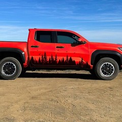 Overland Forest Woodland Off Road Truck Decal for F-150. Universal Fit.