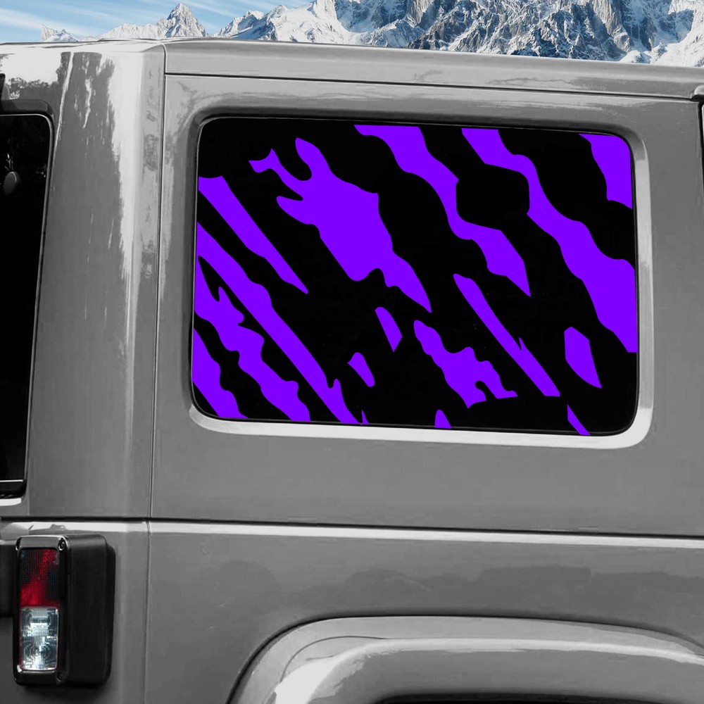 Rear Window Wrap Graphic Decal for Jeep Wrangler 2011-2020 SPLASH PURPLE