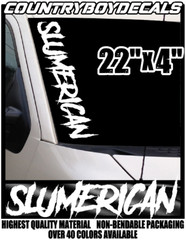 SLUMERICAN 22″x4″ Pillar Vertical Windshield Diesel Truck Lifted Trump Car USA