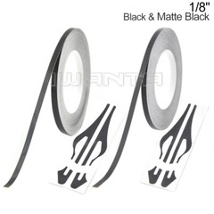 1/8″ 3mm Black & Matte Black Pinstriping Pin Stripe DIY Line Vinyl Decal Sticker