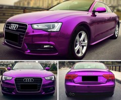 360″ x 60″ Purple Chrome Mirror Vinyl Film Wrap Sticker Stretchable 30ft x 5ft