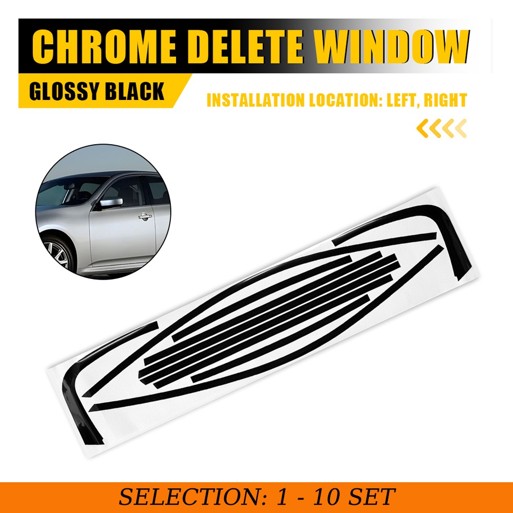 1-10Set Overlay Window Trim Chrome Delete Blackout For Infiniti G35/37 Q40 07-15
