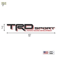 GOLD HOOK TRD Sport Decals for Tacoma, Replacement Stickers (Set of 2) + BONUS