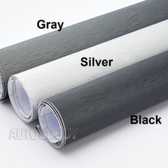 180″ x 60″ Silver Brushed Aluminum Vinyl Film Wrap Air Bubble Free 15ft x 5ft