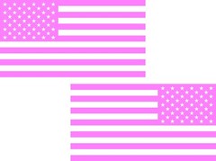 American Flag Left and Right Facing Vinyl Decal Multiple Colors and Sizes