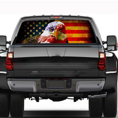 Fit For Dodge Ram 1500 Car Rear Window Sticker USA American Flag Graphics Decals