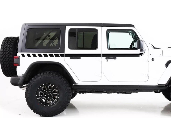 Stripes for Jeep Wrangler lift JK JL Rubicon limited Freedom Sport mirror Decal