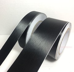 1.2″ Wide Black Car House Metal Brushed ALUMINUM Vinyl Wrap Sticker Tape Strips