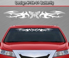 159-01 BUTTERFLY Decal Sticker Windshield Window Vinyl Graphic Banner Butterfly