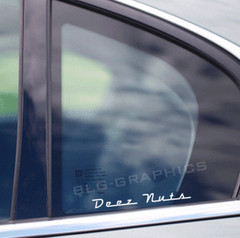 deez nuts sticker decal (2) jdm kdm usdm truck car motorcycle helmet window