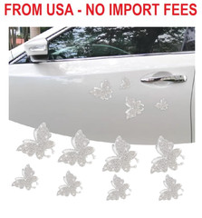 8PCS Bling Crystal Butterfly Car Decals, Auto Decoration Rhinestone Stickers Bli