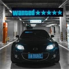 WANTED 5 STARS JDM Glow Panel Electric Lamp Interior LED Light Window Sticker