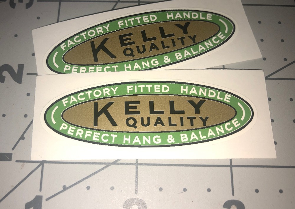 Kelly Quality Handle Decals, Reproduction High Quality Vinyl Tool Axe Set 2