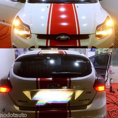 Car Decals Rally stripes 17”(w) Red for Focus Hood Roof Rear Sticker ZC938 5pcs