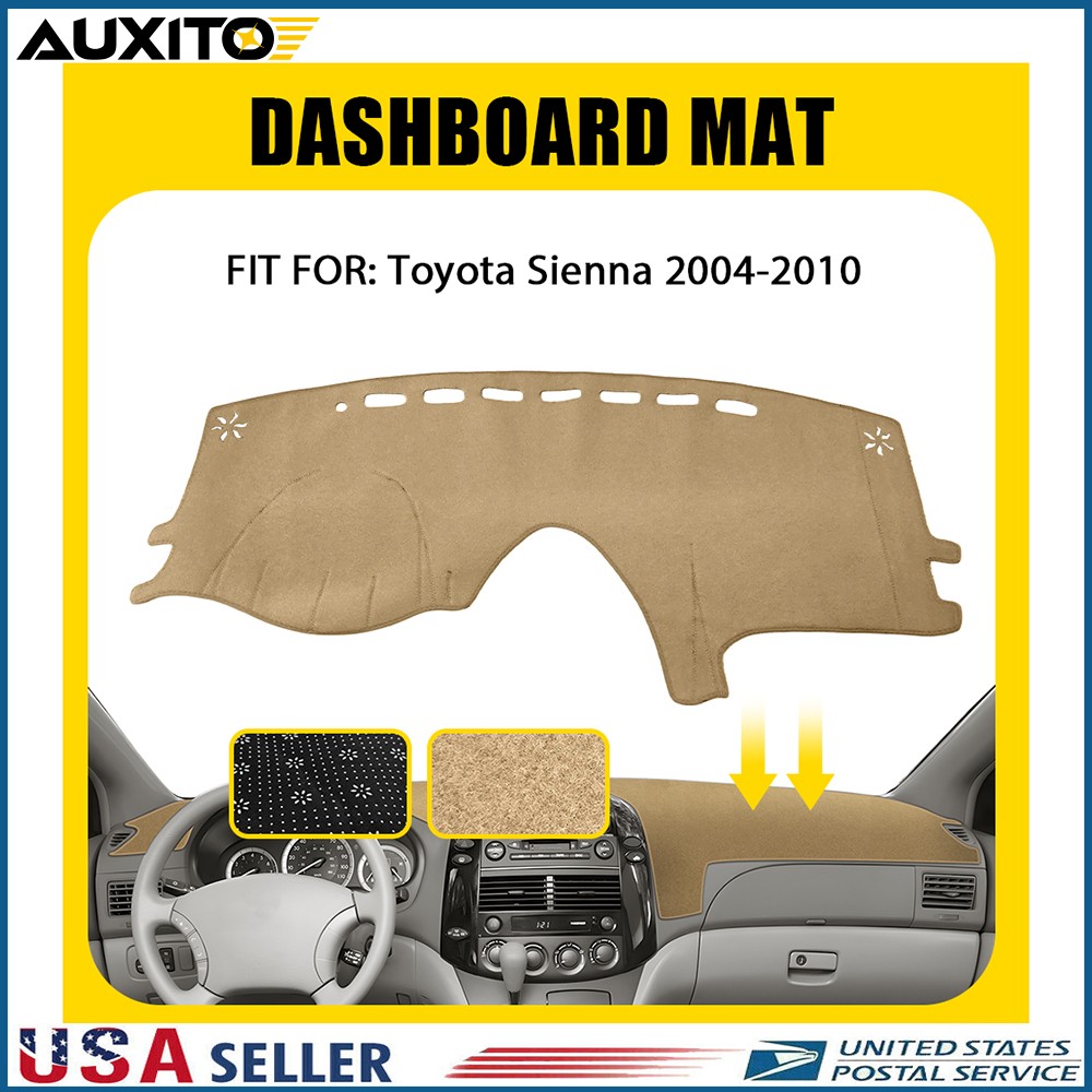 Custom Dashboard Cover Fit Toyota Sienna 2004-2010 Dash Mat Pad Black Gray Beige