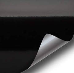 Vinyl Wrap Roll 25ft x 5ft Black High Gloss Microfinish Air Release VViViD
