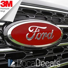 BocaDecals Emblem Overlay Decal Insert For 2019-2023 Ford Edge (Set of 2)