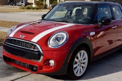 White with Black Hood Stripes for Mini Cooper 2014 to 2024 Exact Fit