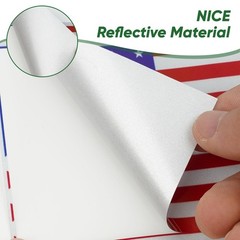 Wppzeoo 3 Pack Reflective American Flag Stickers, 5 Inches X 3 Inches, Red