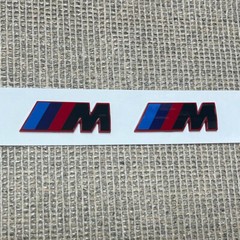 For 5 Series Gloss Black Red Emblem M580i+M x2 Rear Trunk and Fender Badge