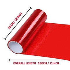 Decorative Red Headlight Taillight Fog Light Tint Overlay Vinyl Film Universal