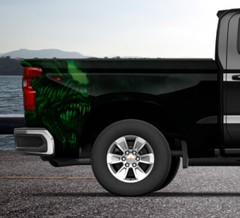 Werewolf Wolf Green Teeth Truck Wrap Vinyl Bed Side Graphic Decal Tailgate DSPS