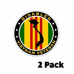 Disabled Vietnam Veteran Sticker Decal Vinyl war vet Bumper Sticker MULTI PACKS