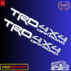 TRD 4×4 OFF ROAD DECALS Toyota Tacoma Tundra Vinyl Sticker Decals White Silver