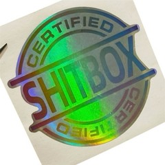 CERTIFIED SHITBOX Multicolor Holographic Rainbow Metallic 3” Vinyl Decal Sticker