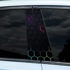 2PCS body sticker HD B column car sticker honeycomb pattern middle column
