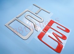 Silver Red TAILGATE LETTER INSERTS DOMED Fit 2022 AND UP TOYOTA TUNDRA TRD PRO