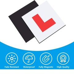 Fully Magnetic L Plates Dekton 2 Pack Extra Thick Strong Easyto Stick New Driver