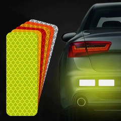 20 pcs Reflective Stickers Car Bumper Stickers Night Warning Anti-Collision Tape