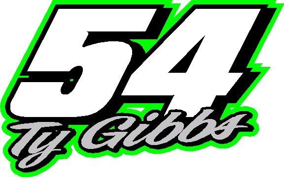 54 Ty Gibbs 2026 Nascar vinyl window decal racing sticker