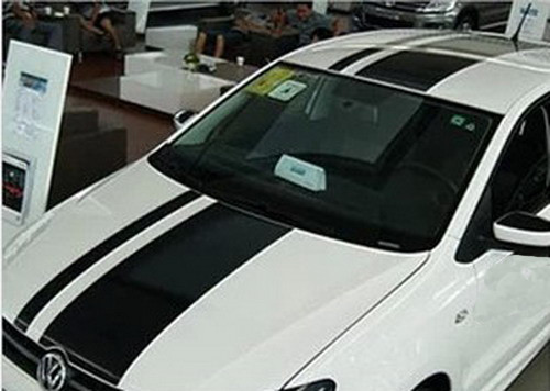 Car Decals Dual stripes 11” for Bora Eos Vinyl Hood Roof Rear Stickers ZC699